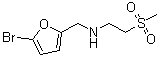 N-[(5-溴-2-呋喃基)甲基]-2-(甲基磺酰基)乙胺分子结构 (CAS 845658-68-6)