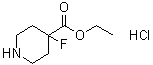 4-氟哌啶-4-羧酸乙酯盐酸盐分子结构 (CAS 845909-49-1)