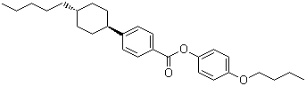 4-反式-(4-戊基环己基)苯甲酸对丁氧基苯酚酯分子结构 (CAS 84600-98-6)