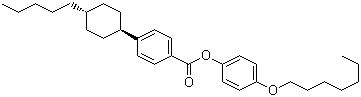 structure of CAS# 84601-02-5, 4-反式-(4-戊基环己基)苯甲酸对庚氧基苯酚酯