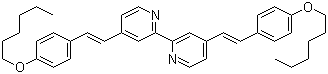 structure of CAS# 846563-66-4, 4,4'-二[2-(4-己氧基苯基)乙烯基]-2,2'-联吡啶
