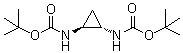 (1S,2S)-1,2-环丙烷二基二氨基甲酸二叔丁酯分子结构 (CAS 847268-24-0)