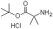 2-氨基-2-甲基丙酸叔丁酯盐酸盐分子结构 (CAS 84758-81-6)