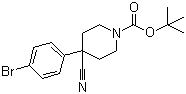 4-(4-溴苯基)-4-氰基哌啶-1-羧酸叔丁酯分子结构 (CAS 847615-14-9)
