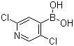 2,5-二氯吡啶-4-硼酸分子结构 (CAS 847664-64-6)