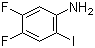 4,5-二氟-2-碘苯胺分子结构 (CAS 847685-01-2)