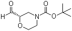 (S)-N-叔丁氧羰基-2-吗啉甲醛分子结构 (CAS 847805-31-6)