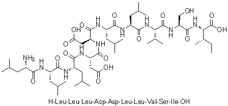 L-亮氨酰-L-亮氨酰-L-亮氨酰-L-alpha-天冬氨酰-L-alpha-天冬氨酰-L-亮氨酰-L-亮氨酰-L-缬氨酰-L-丝氨酰-L-异亮氨酸分子结构 (CAS 847863-20-1)
