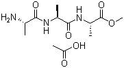 L-丙氨酰-L-丙氨酰-L-丙氨酸甲酯醋酸盐分子结构 (CAS 84794-58-1)