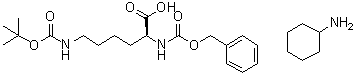 CAS # 84803-72-5, N6-[(1,1-Dimethylethoxy)carbonyl]-N2-[(phenylmethoxy)carbonyl]-L-lysine compd. with cyclohexanamine (1:1)