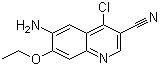 6-氨基-4-氯-7-乙氧基-3-喹啉甲腈分子结构 (CAS 848133-87-9)