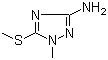 1-甲基-5-甲硫基-1H-1,2,4-三唑-3-胺分子结构 (CAS 84827-78-1)