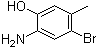 2-氨基-4-溴-5-甲基苯酚分子结构 (CAS 848358-81-6)