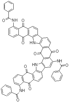 CAS 登录号：84852-28-8, 4,11,23-三苯甲酰胺基-16,18-二氢苯并[1,2-i,5,4-i']二萘并[2,3-a]咔唑-5,10,15,17,19,24-六酮