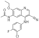 CAS 登录号：848655-77-6, N-[4-[(3-氯-4-氟苯基)氨基]-3-氰基-7-乙氧基-6-喹啉基]乙酰胺