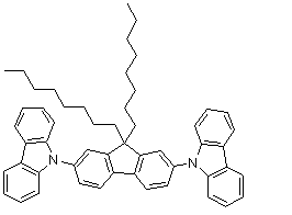 2,7-二(9-咔唑基)-9,9-二辛基芴分子结构 (CAS 848900-30-1)