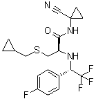 CAS 登录号：849094-19-5, (2R)-N-(1-氰基环丙基)-3-[(环丙基甲基)硫基]-2-[[(1S)-2,2,2-三氟-1-(4-氟苯基)乙基]氨基]-丙酰胺