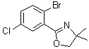 2-(2-溴-5-氯苯基)-4,5-二氢-4,4-二甲基恶唑分子结构 (CAS 849106-18-9)