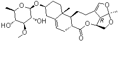 芫花叶白前甙元 C O-beta-D-吡喃黄夹竹桃糖苷分子结构 (CAS 849201-84-9)
