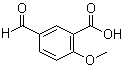2-甲氧基-5-甲酰基苯甲酸分子结构 (CAS 84923-70-6)