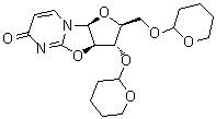 (2S,3S,3aR,9aS)-2,3,3a,9a-四氢-3-[(四氢-2H-吡喃-2-基)氧基]-2-[[(四氢-2H-吡喃-2-基)氧基]甲基]-6H-呋喃并[2',3':4,5]恶唑并[3,2-a]嘧啶-6-酮分子结构 (CAS 849342-74-1)