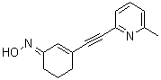 3-[2-(6-甲基-2-吡啶基)乙炔基]-2-环己烯-1-酮肟分子结构 (CAS 849469-03-0)