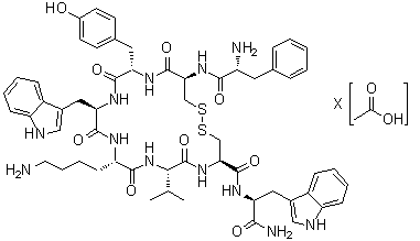 伐普肽乙酸盐分子结构 (CAS 849479-74-9)