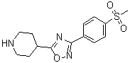 4-[3-[4-(甲基磺酰基)苯基]-1,2,4-恶二唑-5-基]哌啶分子结构 (CAS 849925-03-7)
