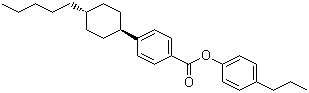 反式-4-(4-戊基环己基)苯甲酸对丙基苯酚酯分子结构 (CAS 85005-66-9)