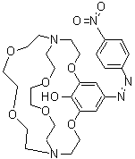 CAS # 85006-17-3, 7-[2-(4-Nitrophenyl)diazenyl]-4,10,16,19,24,27-hexaoxa-1,13-diazatricyclo[11.8.8.1(5,9)]triaconta-5,7,9(30)-trien-30-ol