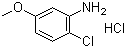 structure of CAS# 85006-21-9, 2-Chloro-5-methoxyaniline hydrochloride