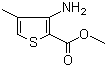 3-氨基-4-甲基噻吩-2-甲酸甲酯分子结构 (CAS 85006-31-1)