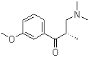 (S)-3-(二甲基氨基)-1-(3-甲氧基苯基)-2-甲基-1-丙酮分子结构 (CAS 850222-40-1)