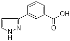 structure of CAS# 850375-11-0, 3-(1H-Pyrazol-3-yl)benzoic acid