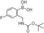 2-(N-Boc-氨基甲基)-4-氟苯硼酸分子结构 (CAS 850568-64-8)