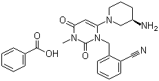 structure of CAS# 850649-62-6, 阿格列汀苯甲酸盐