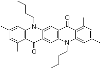 5,12-二丁基-1,3,8,10-四甲基喹吖啶酮分子结构 (CAS 850815-10-0)