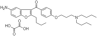 CAS 登录号：851014-95-4, 2-丁基-3-[4-(3-(二丁氨基)丙氧基)苯甲酰基]-5-氨基苯并呋喃草酸盐