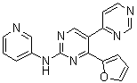 CAS 登录号：851371-22-7, 4'-(2-呋喃基)-N-3-吡啶基[4,5'-联嘧啶]-2'-胺