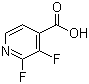2,3-二氟吡啶-4-甲酸分子结构 (CAS 851386-31-7)