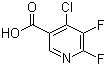 structure of CAS# 851386-32-8, 4-氯-5,6-二氟吡啶-3-甲酸