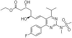 structure of CAS# 851443-04-4, 瑞舒伐他汀乙酯