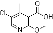 CAS 登录号：851607-38-0, 5-氯-2-甲氧基-4-甲基-3-吡啶羧酸