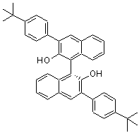 (1R)-3,3'-二[4-(1,1-二甲基乙基)苯基][1,1'-联萘]-2,2'-二醇分子结构 (CAS 851615-06-0)