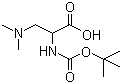 CAS 登录号：851653-36-6, N-叔丁氧羰基-2-氨基-3-(二甲基氨基)丙酸, N-叔丁氧羰基-3-(二甲基氨基)丙氨酸