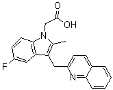 CAS 登录号：851723-84-7, [5-氟-2-甲基-3-(喹啉-2-基甲基)吲哚-1-基]乙酸