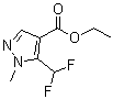 1-甲基-5-(二氟甲基)吡唑-4-羧酸乙酯分子结构 (CAS 851725-98-9)