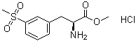 structure of CAS# 851785-21-2, 3-(Methylsulfonyl)-L-phenylalanine methyl ester hydrochloride