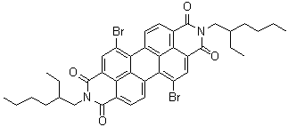 CAS 登录号：851786-15-7, 5,12-二溴-2,9-二(2-乙基己基)-蒽并[2,1,9-def:6,5,10-d'e'f']二异喹啉-1,3,8,10(2H,9H)-四酮