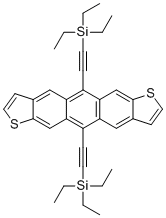 CAS # 851817-11-3, 5,11-Bis((triethylsilyl)ethynyl)anthra[2,3-b:6,7-b']dithiophene, TES-ADT,